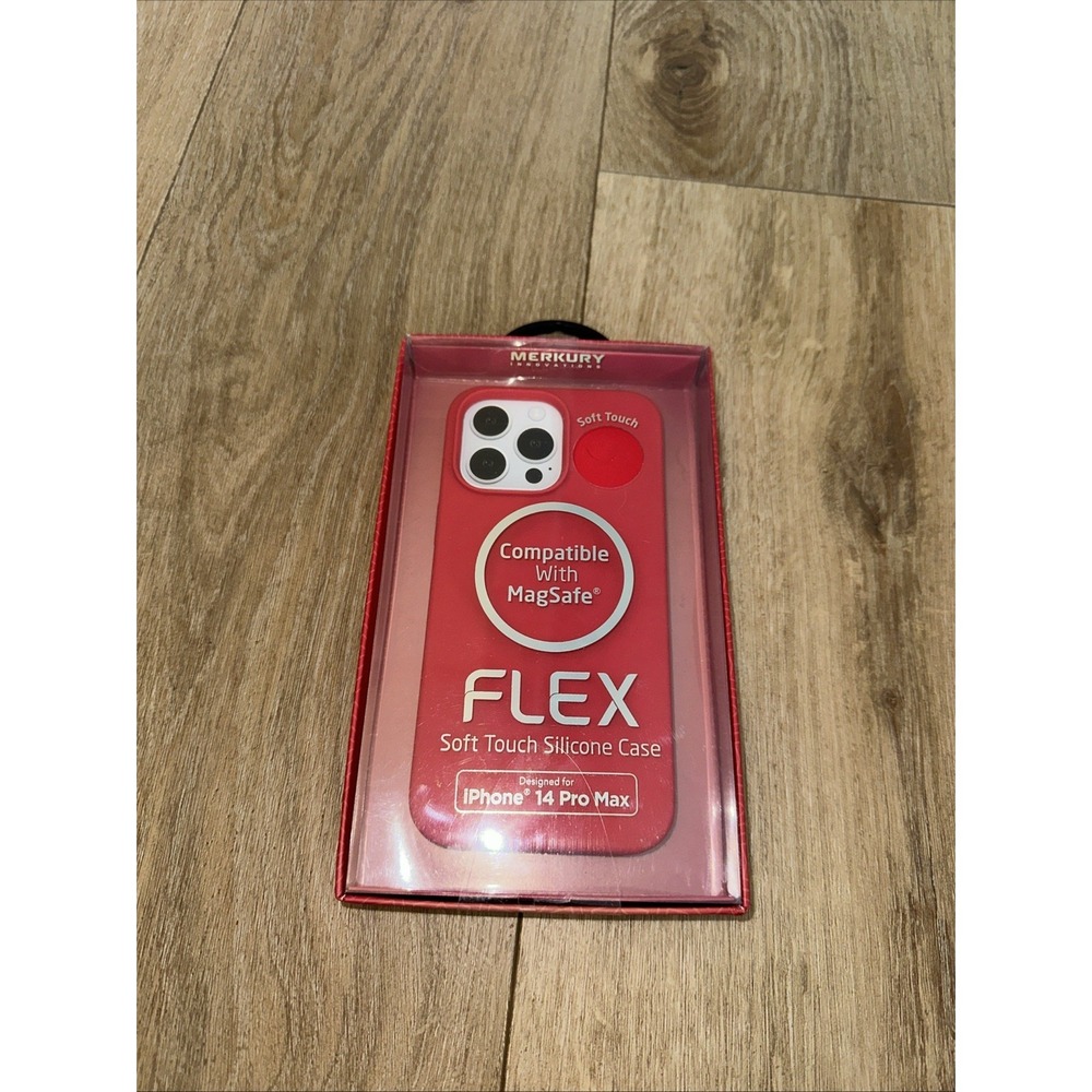 MERKURY INNOVATIONS  FLEX Soft Touch  Silicone Case Red Iphone‎ 15 Pro Max